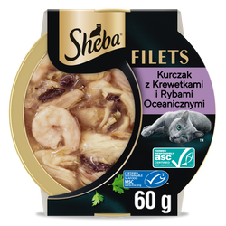 Sheba Filets kurczak ryby krewetki w sosie 60g