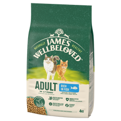 James Wellbeloved Adult 4 kg – sucha karma pełnoporcjowa dla dorosłych kotów 1-7 lat, bogata w rybę