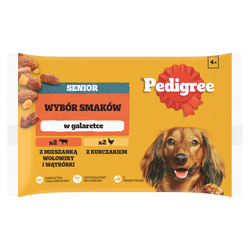 Pedigree Senior Wybór Smaków  w galaretce 4x 100g
