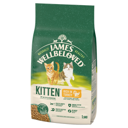 James Wellbeloved Kitten 1,5 kg – sucha karma pełnoporcjowa dla kociąt <12 miesięcy, bogata w indyka i ryż