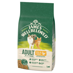 James Wellbeloved Adult 1,5 kg – sucha karma pełnoporcjowa dla dorosłych kotów 1-7 lat, bogata w indyka