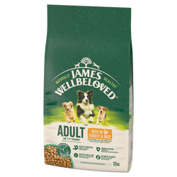 James Wellbeloved Adult 12 kg – sucha karma pełnoporcjowa dla dorosłych psów 1-7 lat, bogata w indyka i ryż